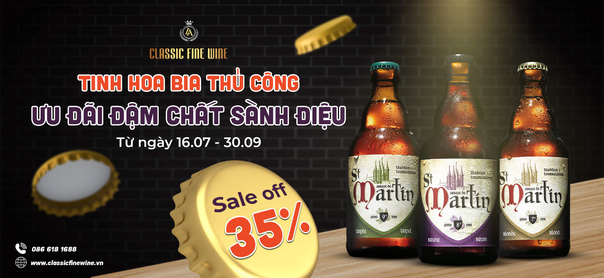 Sale off 35% bia